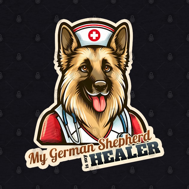 German Shepherd nurse by k9-tee